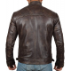 Men's Brown Genuine Lambskin Motorcycle Leather Jacket