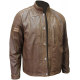 Men's Cafe Racer Vintage Brown Leather Motorcycle Jacket