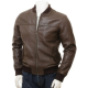 Mens Elegant Real Leather Bomber Jacket