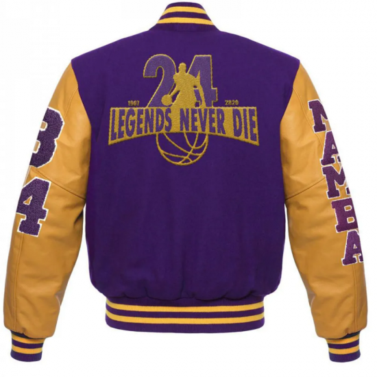 Men's Mamba LA Lakers Legend Never Die Varsity Jacket