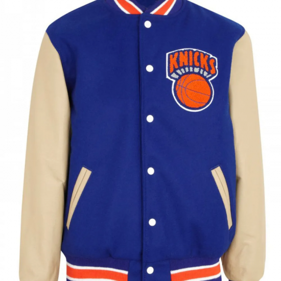 Men's New York Knicks Bomber Blue Jacket