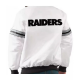 Men's Raiders White Satin Varsity Bomber Jacket