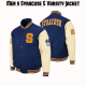 Men's Syracuse Blue Varsity Jacket