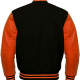 Men's Varsity Black and Orange Jacket