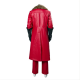 Mens Christmas Movie Santa Claus Cosplay Costume Outfit Red Leather Coat