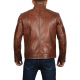 Mens Light Brown Genuine Lambskin Motorcycle Leather Jacket