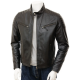 Mens Quilt Elegant Classic Real Leather Biker Jacket