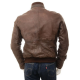 Mens Slim Fit Classic Real Leather Bomber Jacket