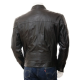 Mens Slim Stylish Cafe Racer Real Leather Biker Jacket