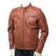 Mens Stunning Four Zipped Pockets Real Leather Biker Jacket