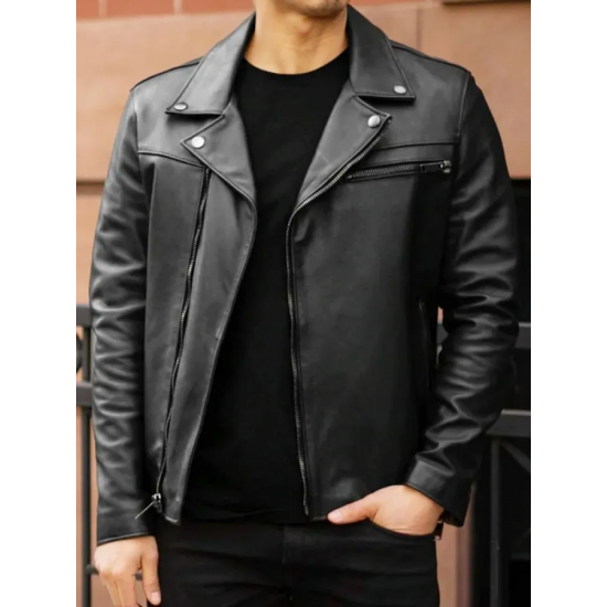 Men’s Authentic Black Motorcycle Leather Jacket