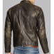 Men’s Dark Brown Distressed Leather Motorcycle Jacket