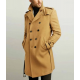 Men’s Double Breasted Red Belted Coat