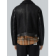 Men’s Jet Black Shearling Leather Jacket