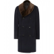 Men’s Reiss Brody Navy Blue Coat with Shawl Collar