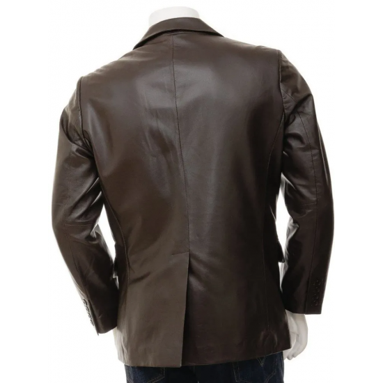 Men’s Ultimate Crossover Real Leather Blazer Jacket