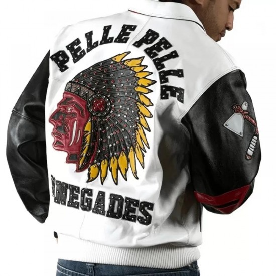 Men’s White Pelle Pelle Renegades Chief Keef Genuine Leather Jacket