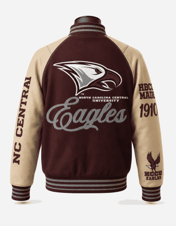 North Carolina Central Maroon Style Varsity Wool Jacket - Unisex