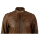 NEW Men's Distressed Brown Motorcycle Biker Real Sheepskin Leather Jacket