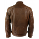 NEW Men's Distressed Brown Motorcycle Biker Real Sheepskin Leather Jacket