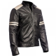 NEW Men's Leather Jacket Black Slim Fit Biker Vintage Motorcycle Cafe Racer