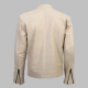 New Men's Baltoro Beige Sheepskin Cafe Racer Jacket