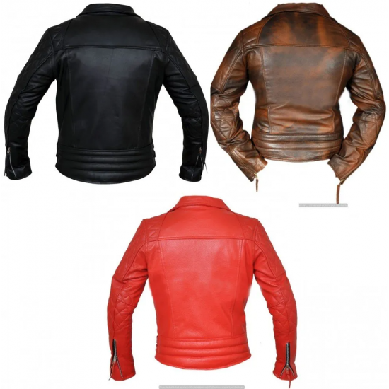 New Men's Classic Diamond Quilted Leather Jacket