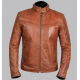 New Men's Edinburgh Brown Leather Jacket