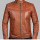 New Men's Edinburgh Brown Leather Jacket