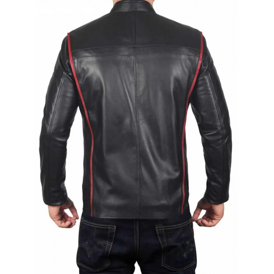 New Men's N7 Mass Effect 3 Biker Leather Jacket