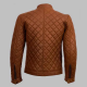 New Men's Trivor Tan Cafe Racer Jacket