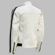 New Men's White Leather Jacket