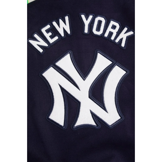 New York Yankees Retro Classic Navy Blue Wool Varsity Jacket