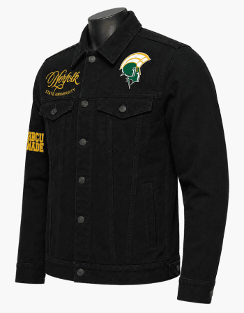 Norfolk State University Style Black Denim Jacket - Unisex