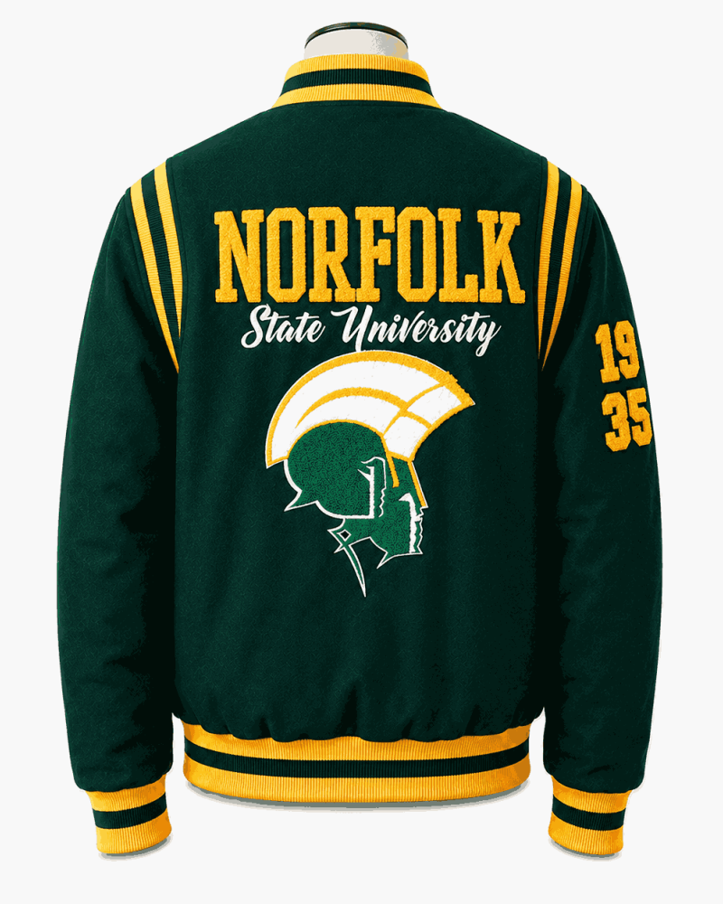 Norfolk State University Style Varsity Jacket - Unisex
