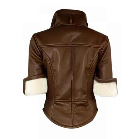 Overwatch Women Shearling Brown Tracer Jacket