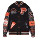 Pelle Pelle Black Biker 1978 Varsity Jacket