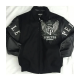 Pelle Pelle Black Wool & Leather Varsity Jacket