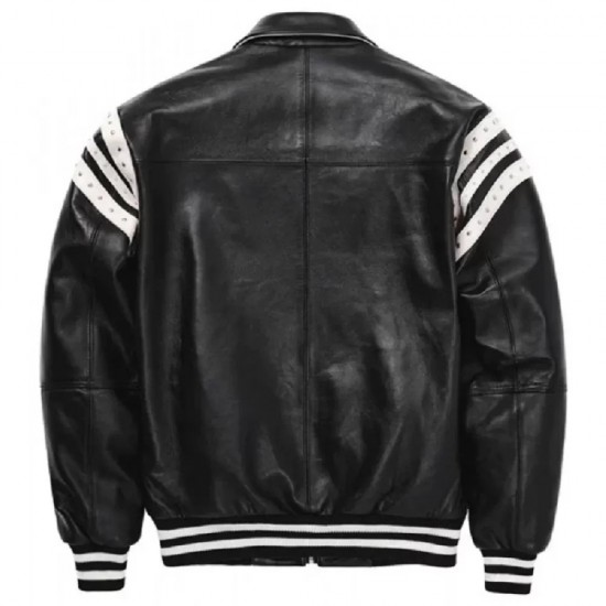 Pelle Pelle Encrusted Black Varsity Jacket