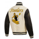 Pittsburgh Steelers Retro Classic Cream Wool Varsity Jacket