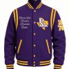 Prairie View A&M Purple Style Varsity Wool Jacket - Unisex