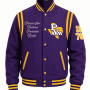 Prairie View A&M Purple Style Varsity Wool Jacket - Unisex