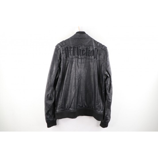 Premium Skull Equilibrium Motorcycle Jacket in Black