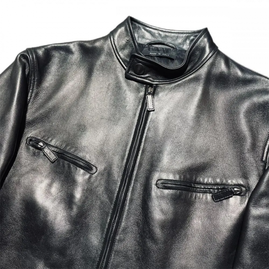 RARE Vintage Gucci Tom Ford Biker Leather Jacket