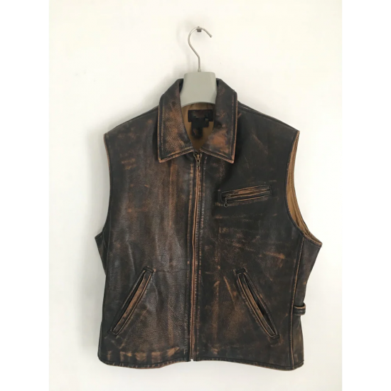 Ralph Lauren × RRL Leather Moto Vest