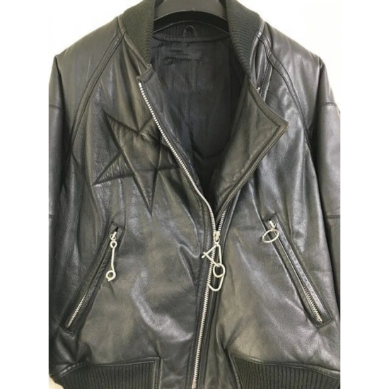 Rare 80s Vintage ISSEY MIYAKE Embossed Stajan Leather Jacket