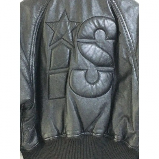 Rare 80s Vintage ISSEY MIYAKE Embossed Stajan Leather Jacket