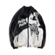 Retro 90s Pelle Pelle Mugshot Mafia Two Tone Black Leather Jacket