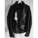 Rick Owens STOOGES Jacket with Fur Collar and Nylon Sleeves