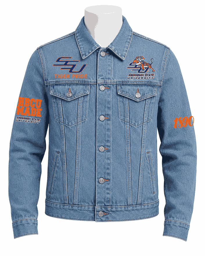 Savannah State University Style Denim Jacket - Unisex Savannah State University Style Denim Jacket - Unisex
